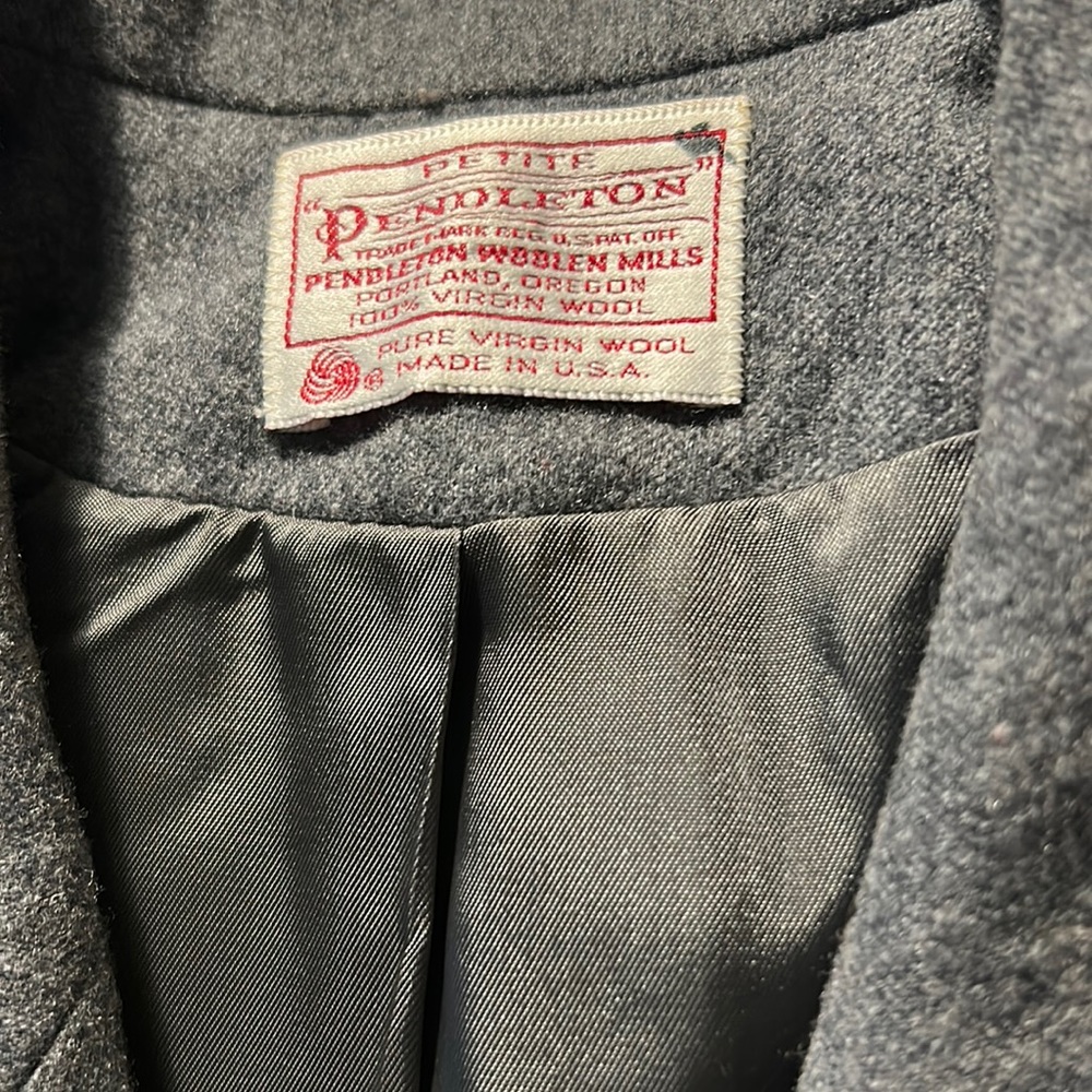 Pendleton Gray Wool Jacket Blazer With Match Pants - image 3